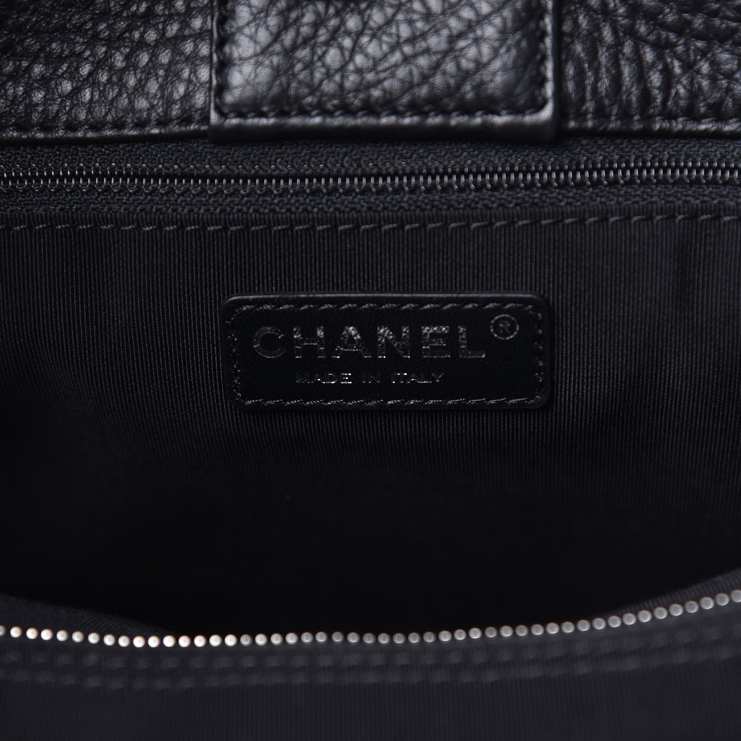 Calfskin Cerf Executive Shopper Tote Black