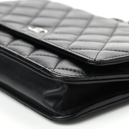 Chanel Lambskin Quilted Wallet On Chain WOC Black 9 of 9