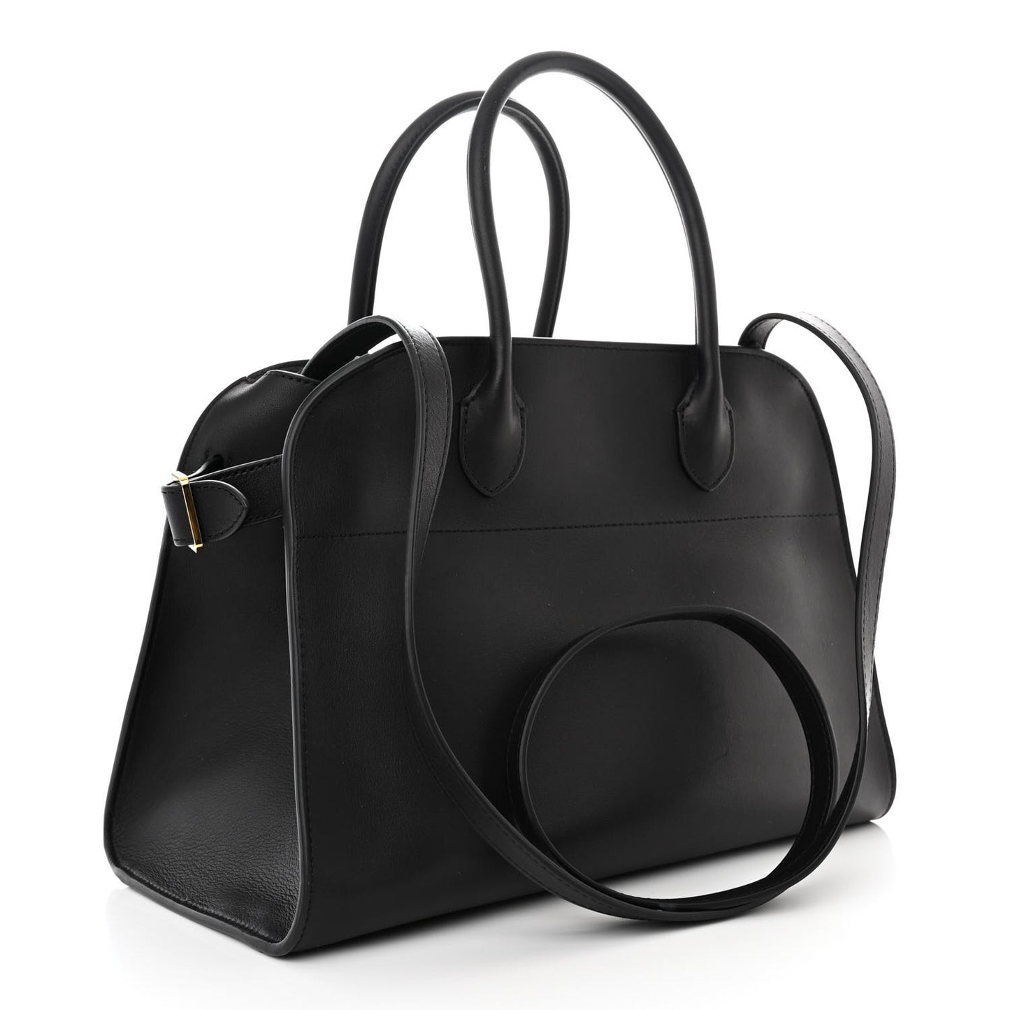 Polished Saddle Calfskin Soft Margaux 12 Black