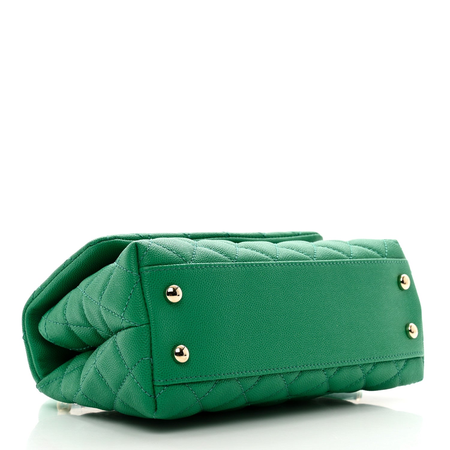 Chanel Caviar Quilted Mini Coco Handle Flap Green 4 of 10