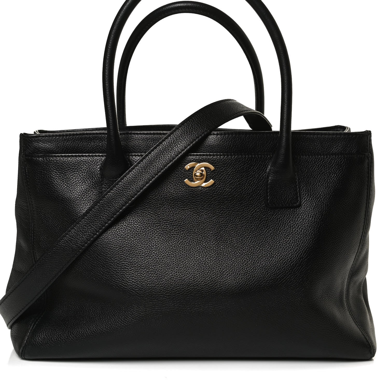 Chanel Calfskin Cerf Executive Shopper Tote Black 8 of 14