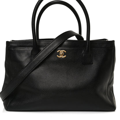 Chanel Calfskin Cerf Executive Shopper Tote Black 8 of 14
