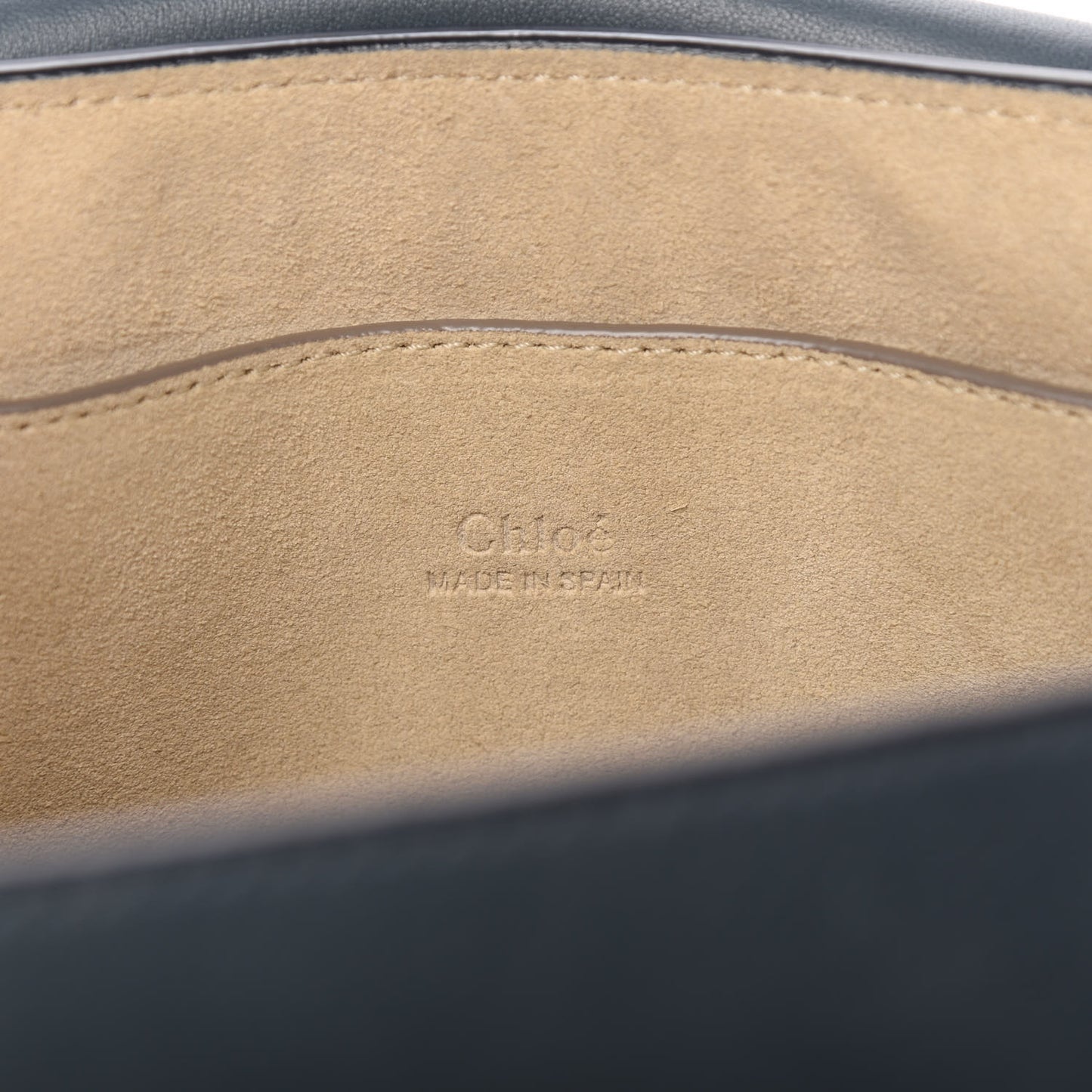 Suede Calfskin Small Faye Shoulder Bag Silver Blue