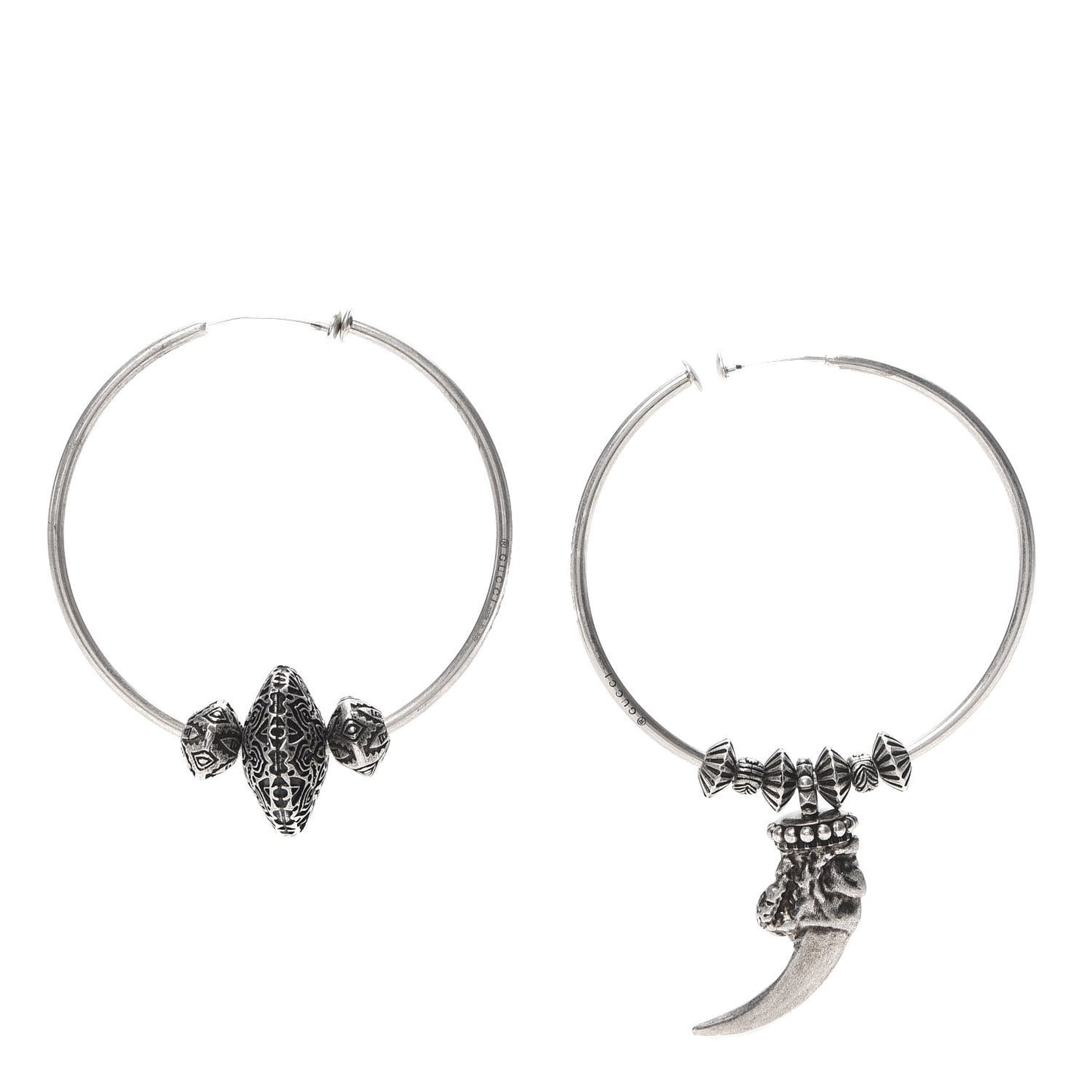 Sterling Silver Anger Forest Mismatched Hoop Earrings
