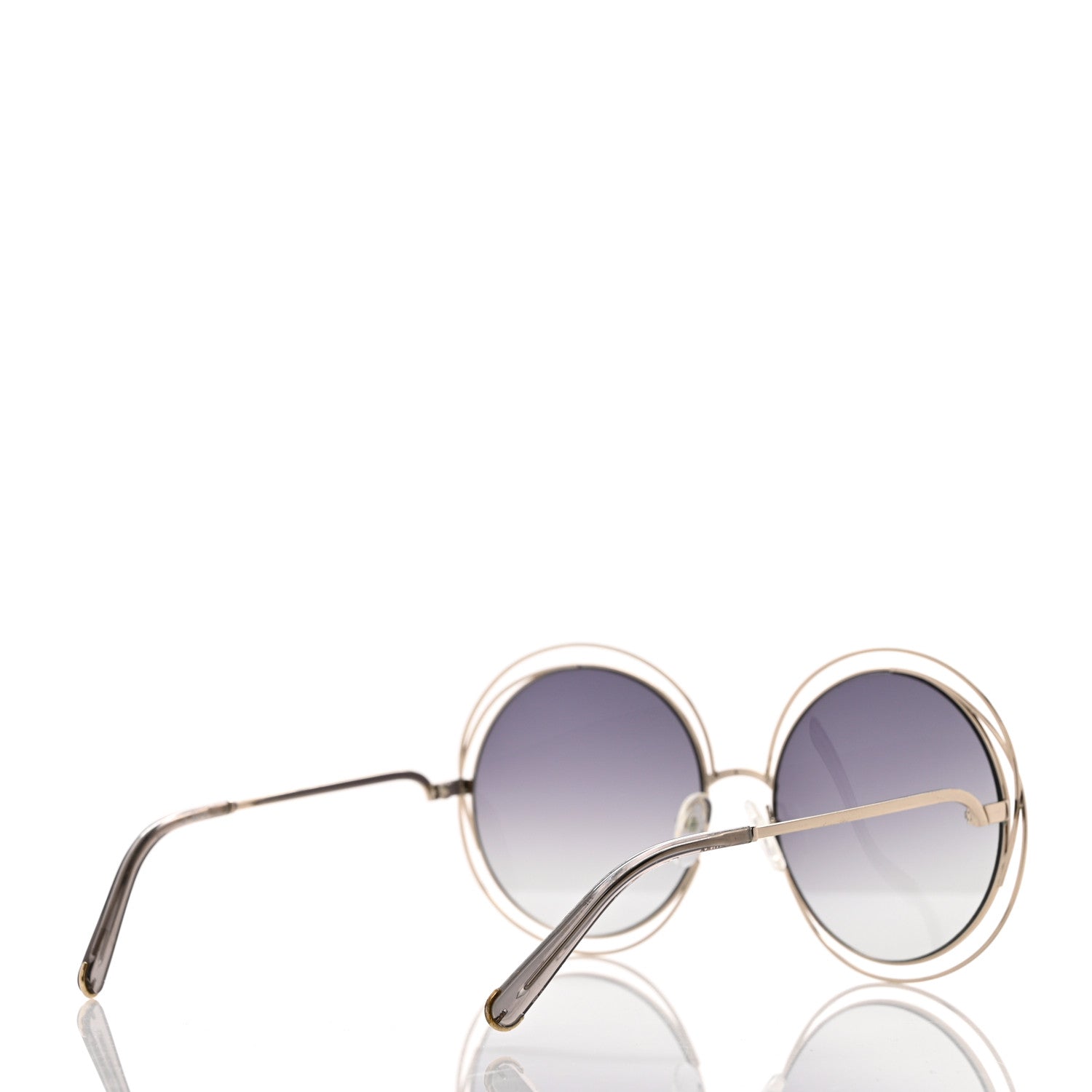 Chloe Oversize Round Carlina Oversized Round Sunglasses CE114S Silver 4 of 7