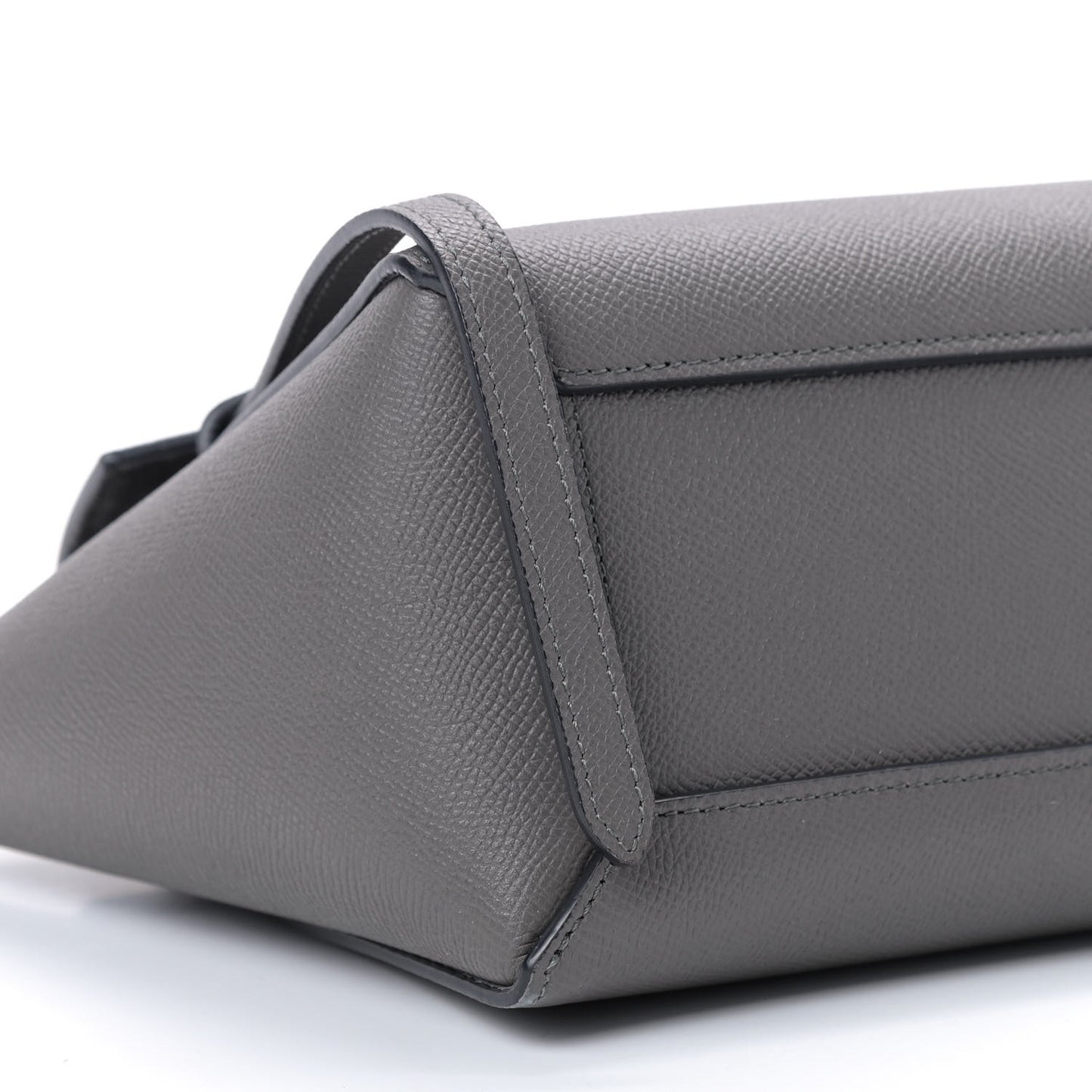 Grained Calfskin Nano Belt Bag Grey