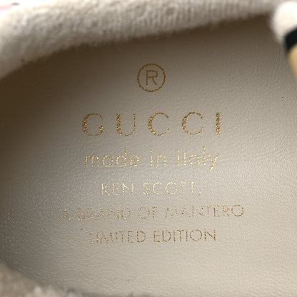 Gucci X KEN SCOTT Calfskin Floral Womens Screener Sneakers 35 Ivory Pink Mystic White 8 of 8