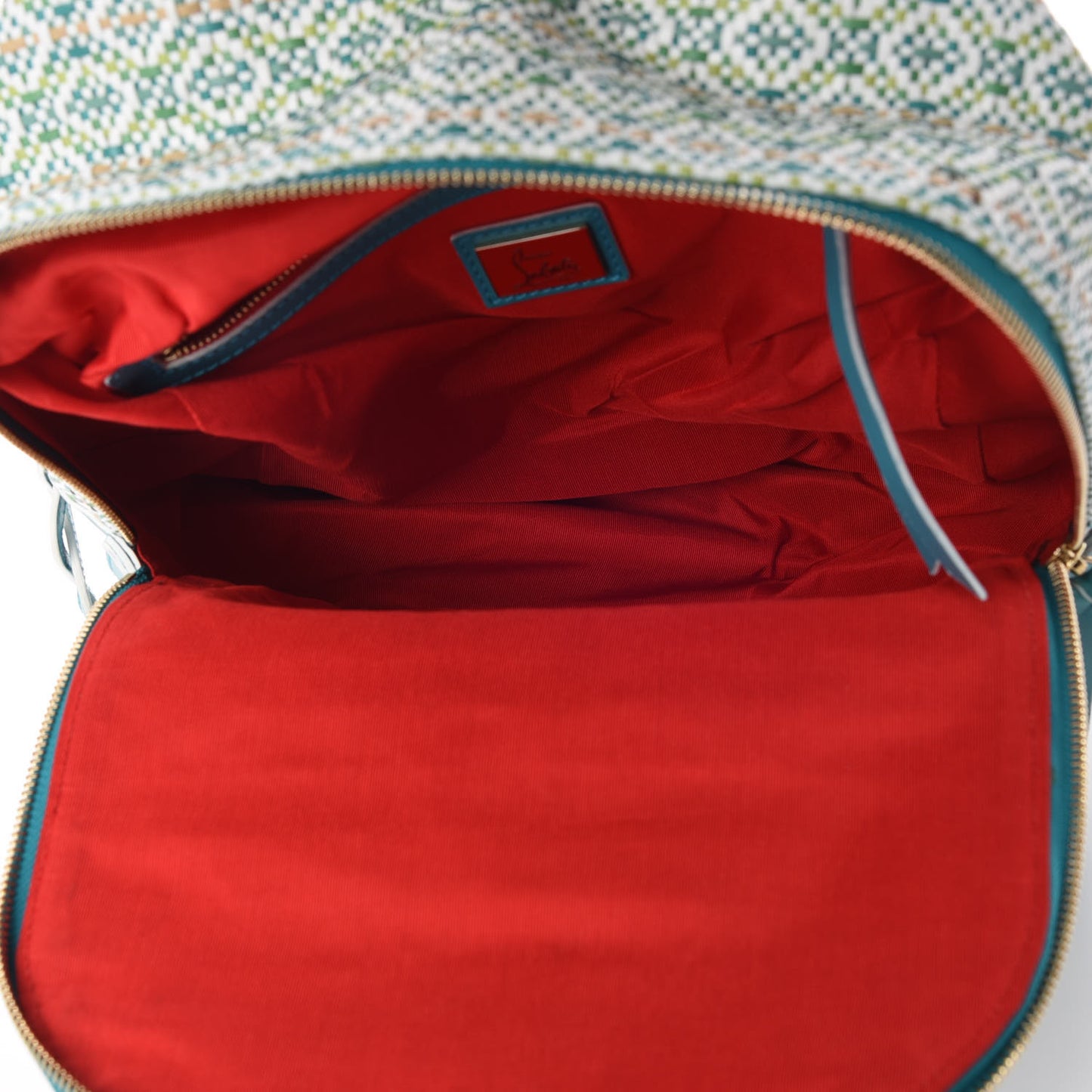 Calfskin Woven Valou Backpack Blue