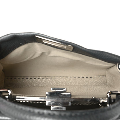 Fendi Cuoio Romano Selleria Bi-Color Medium Peekaboo Iconic Satchel Asfalto Latte 5 of 10