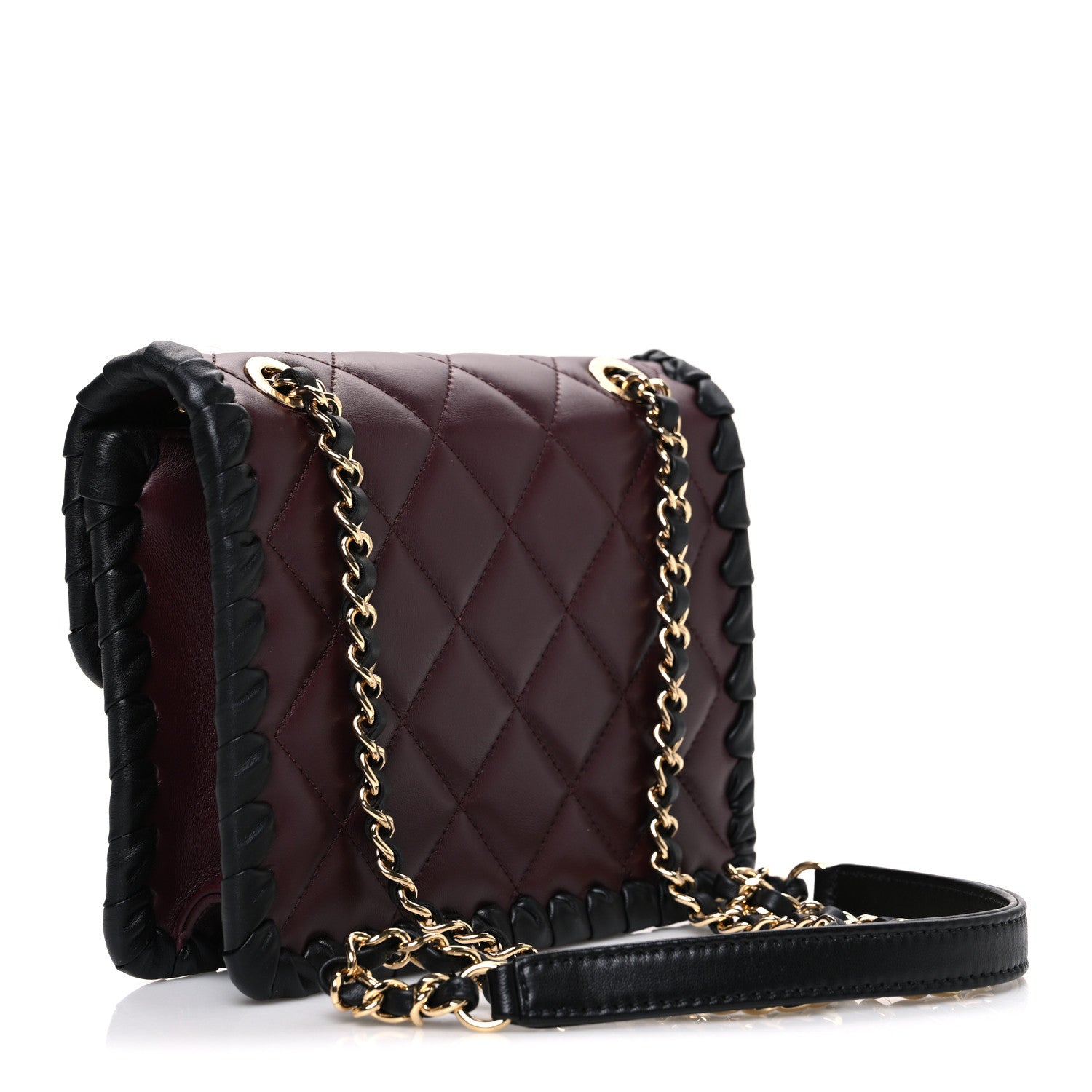 Chanel Lambskin Calfskin Braided Mini My Own Frame Flap Dark