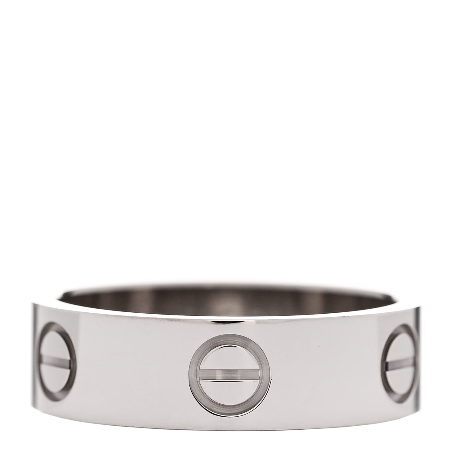 Cartier 18K White Gold 5.5mm LOVE Ring 54 6.75 1 of 4