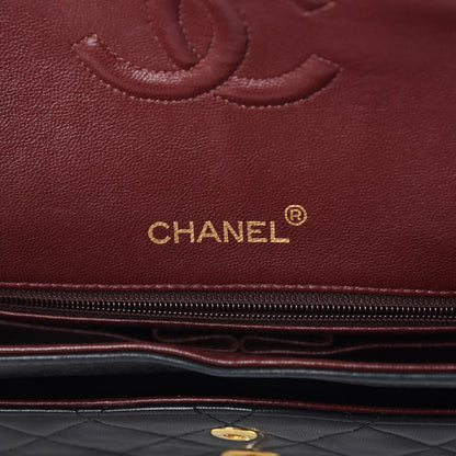 Chanel Lambskin Quilted Medium Double Flap Black 7 of 20