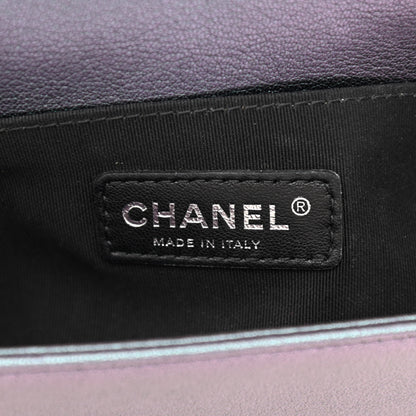 Chanel Iridescent Goatskin Quilted Medium Boy Flap Purple 6 of 11
