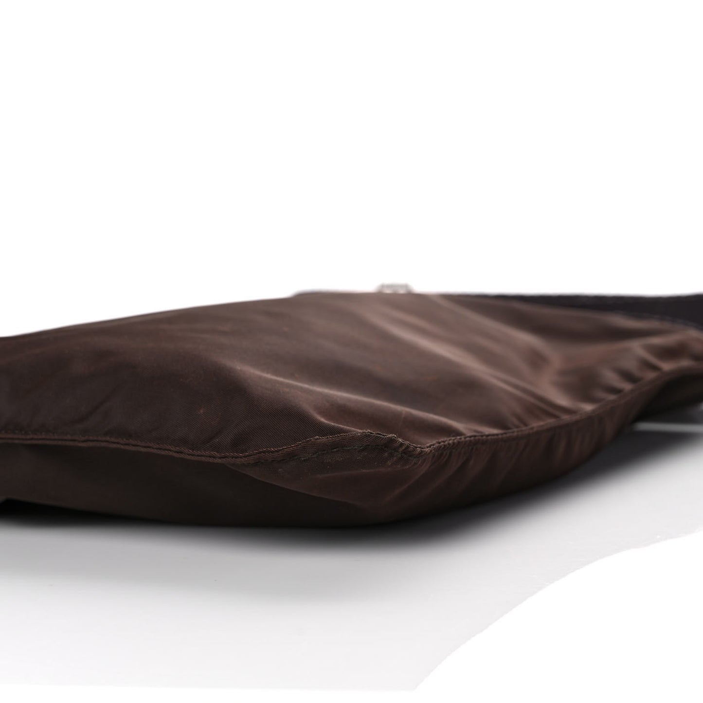 Nylon Flat Messenger Bag Brown