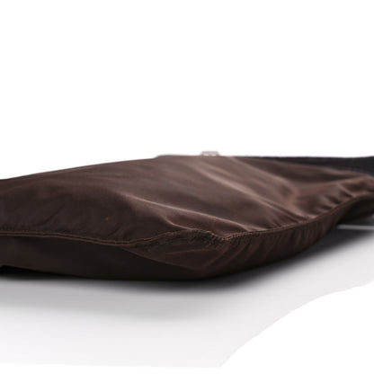 Prada Nylon Flat Messenger Bag Brown 10 of 15