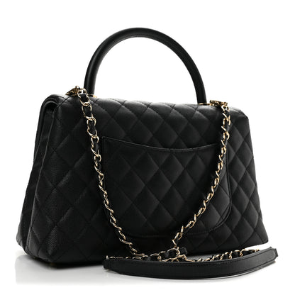 Chanel Caviar Quilted Small Coco Handle Flap Black 3 of 14