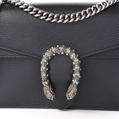 Gucci Pebbled Calfskin Small Dionysus Shoulder Bag Black 10 of 11