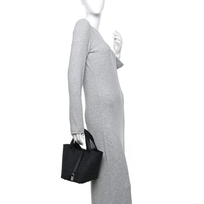 Hermes Feutre Swift Picotin Lock 18 PM Gris Moyen Black 2 of 12
