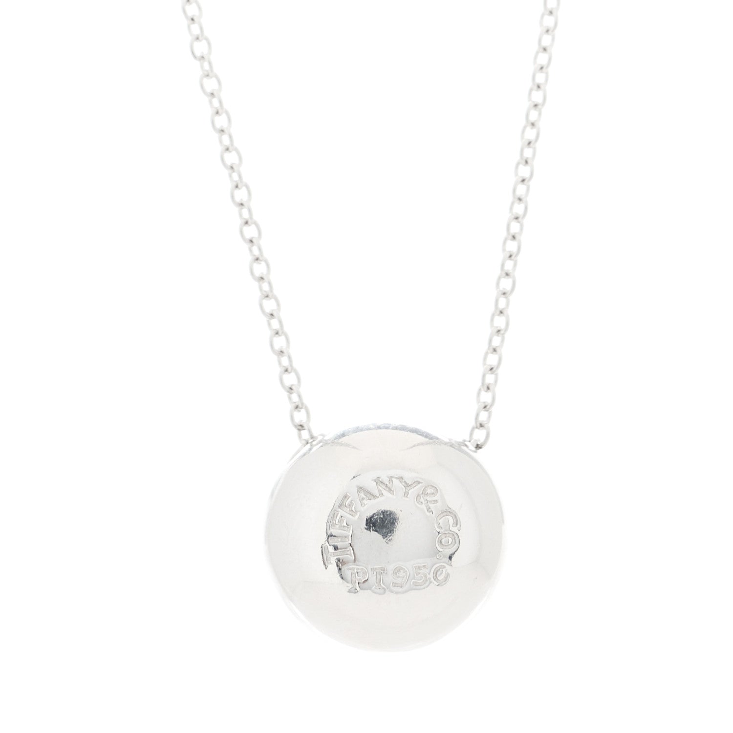 Tiffany Platinum Diamond Etoile Ball Pendant Necklace 5 of 6