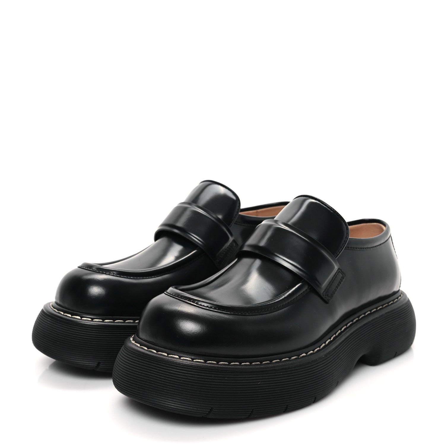 Bottega Veneta Brushed Calfskin Swell Loafers 41 Black 3 of 9