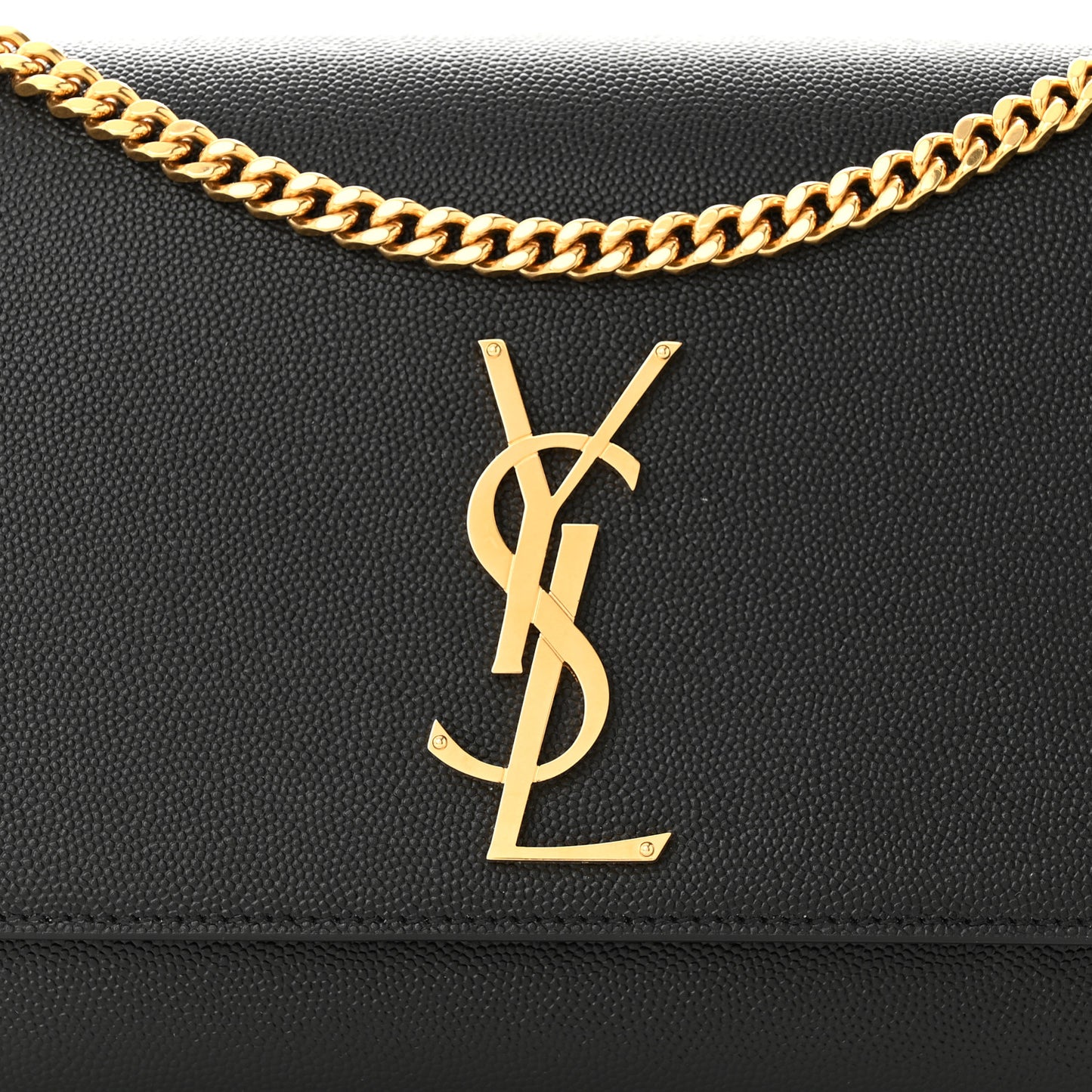 Grain De Poudre Medium Classic Monogram Kate Satchel Black