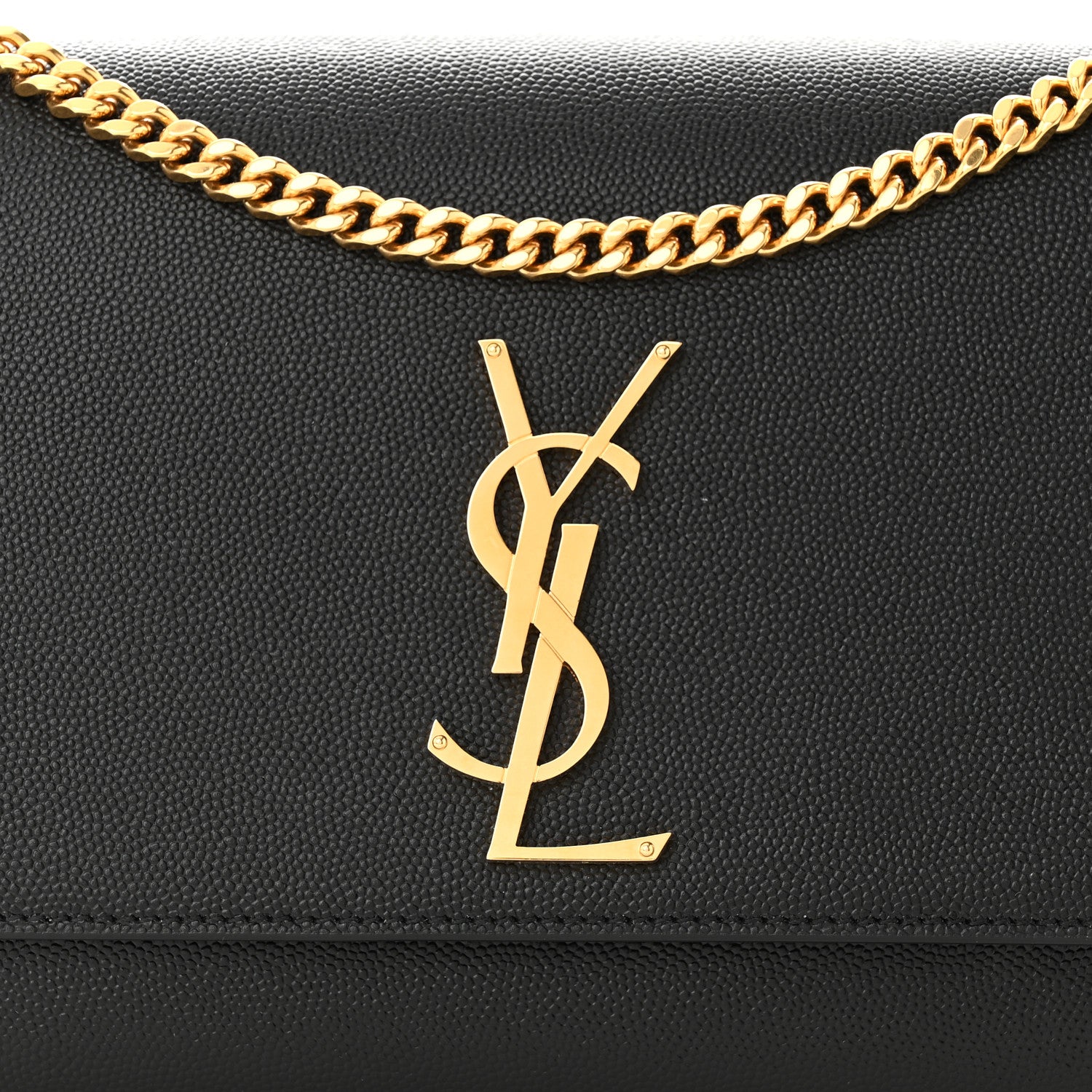 Saint Laurent Grain De Poudre Medium Classic Monogram Kate Satchel Black 8 of 10