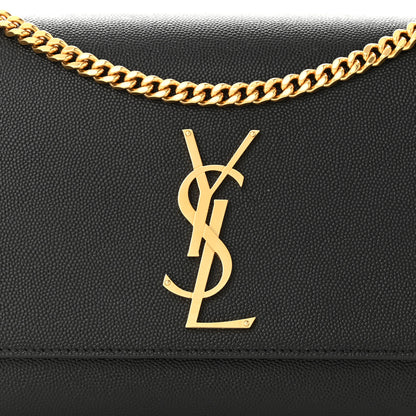 Saint Laurent Grain De Poudre Medium Classic Monogram Kate Satchel Black 8 of 10