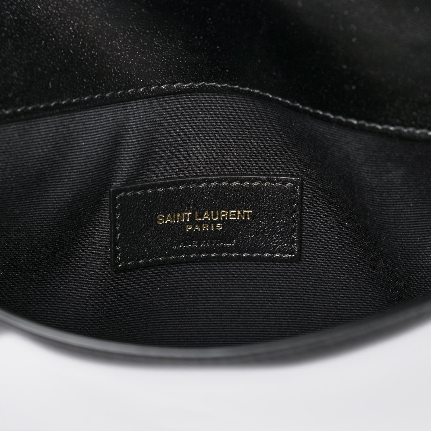 Saint Laurent Smooth Shiny Calfskin Large Monogram Uptown Pouch Black 6 of 7