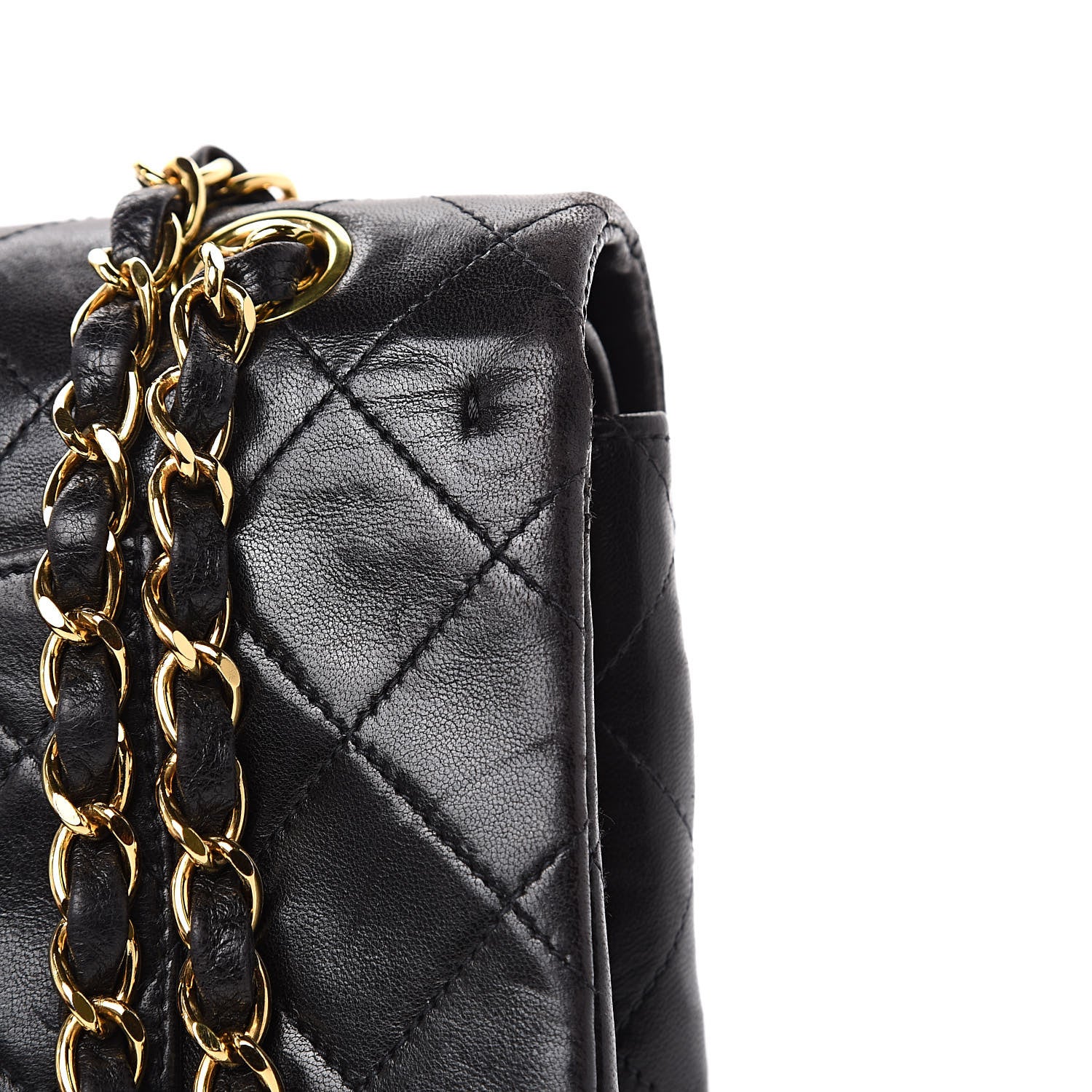 Chanel Lambskin Quilted Medium Double Flap Black 13 of 20