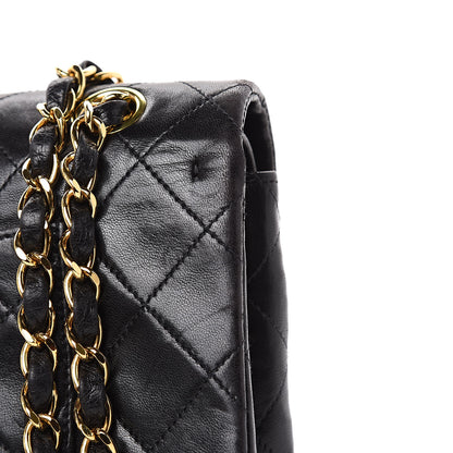 Chanel Lambskin Quilted Medium Double Flap Black 13 of 20
