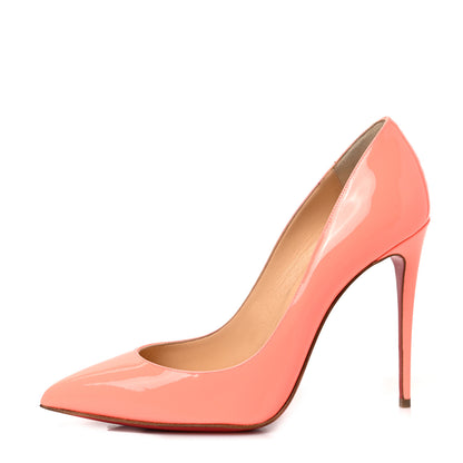 Christian Louboutin Patent Pigalle Follies 100 Pumps 40 Flamingo 1 of 7