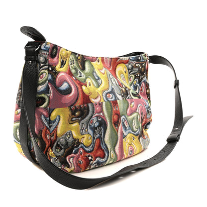 Christian Dior X KENNY SCHARF Jacquard Printed Soft Saddle Bag Multicolor 3 of 9