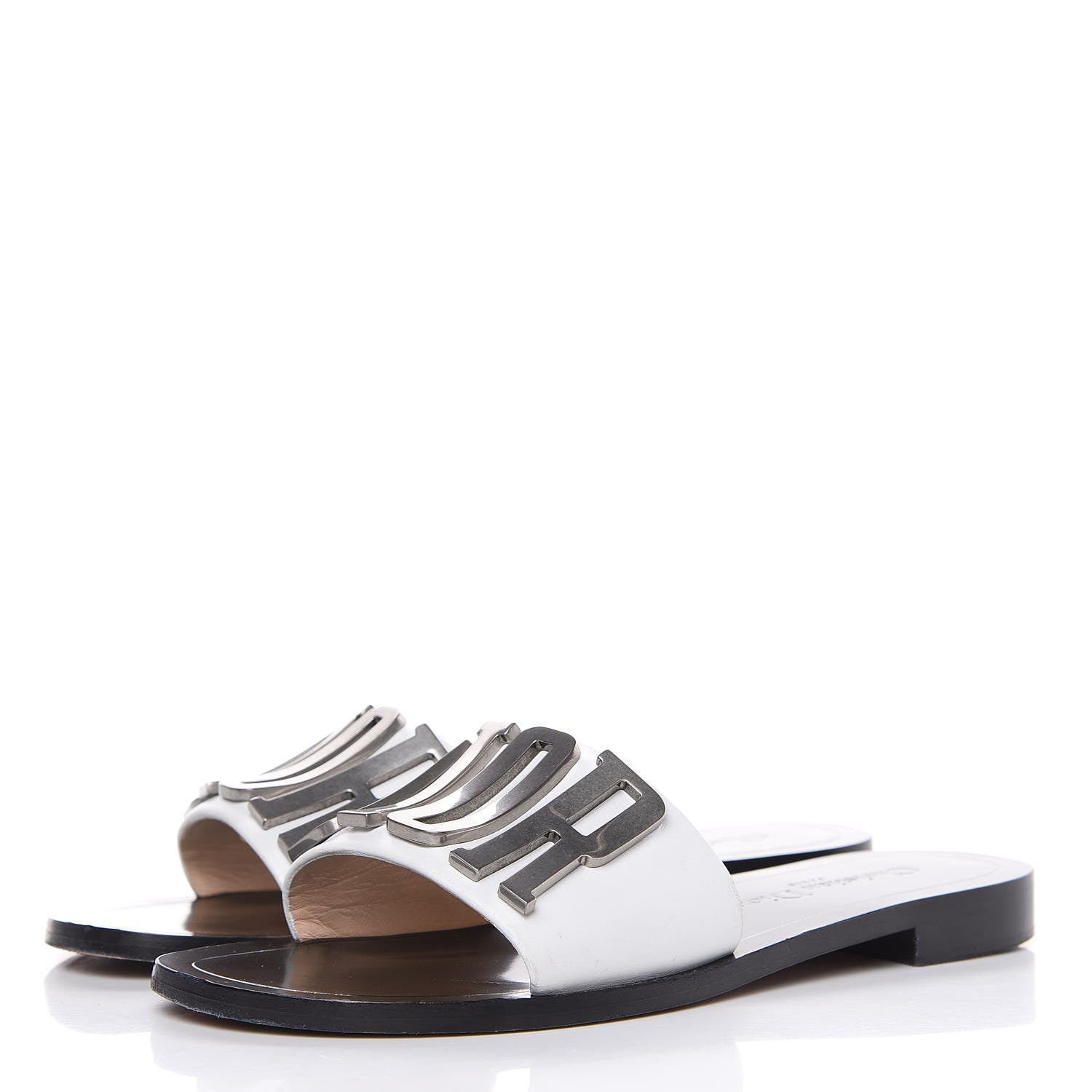 Christian Dior Calfskin Dio(r)evolution 10mm Slide Sandals 37.5 Off White 3 of 11