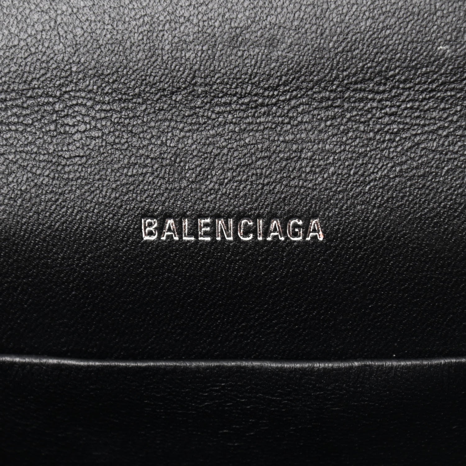 Balenciaga Shiny Calfskin Crocodile Embossed XS Sharp Top Handle Bag Navy 6 of 10