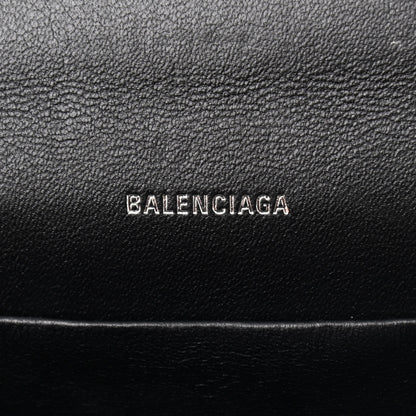 Balenciaga Shiny Calfskin Crocodile Embossed XS Sharp Top Handle Bag Navy 6 of 10