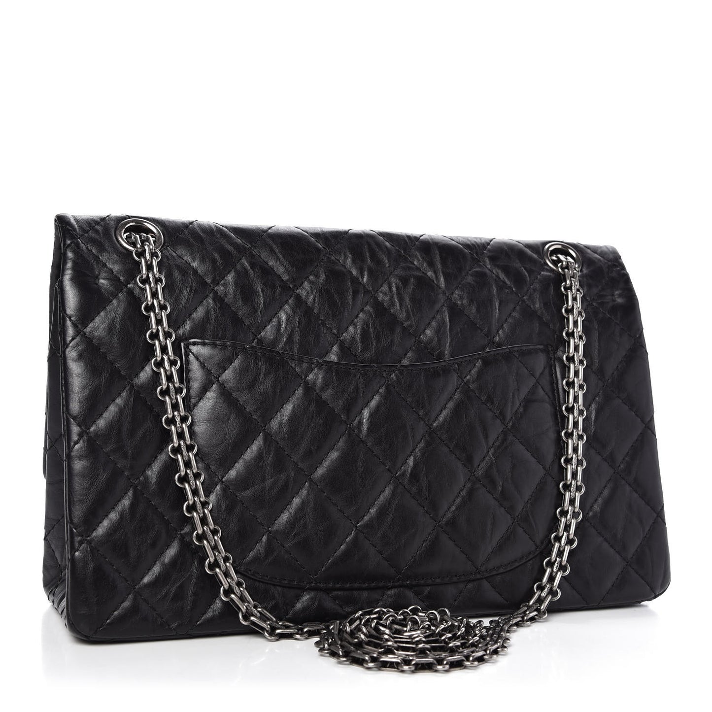 Aged Calfskin Quilted 2.55 Reissue 226 Flap Black