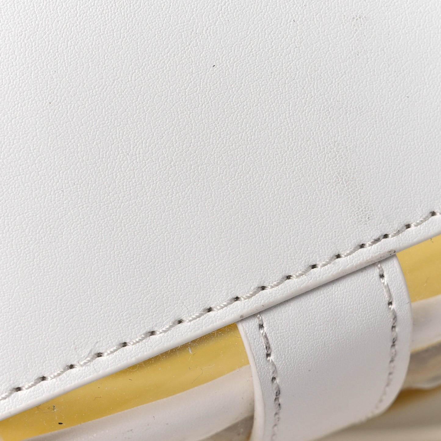 PVC The Small Tote Bag White Yellow