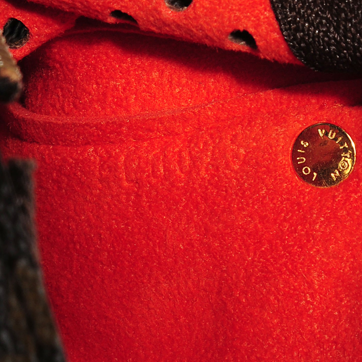 Monogram Perforated Pochette Plat Orange