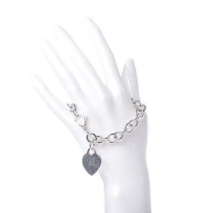 Tiffany Sterling Silver Heart Tag Charm Bracelet 2 of 5