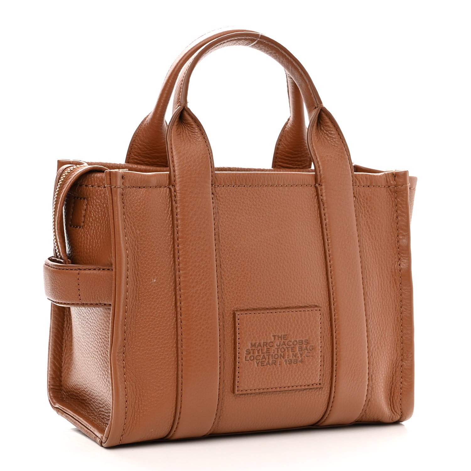 Marc Jacobs Grained Calfskin Small The Tote Bag Argan Oil 3 of 10