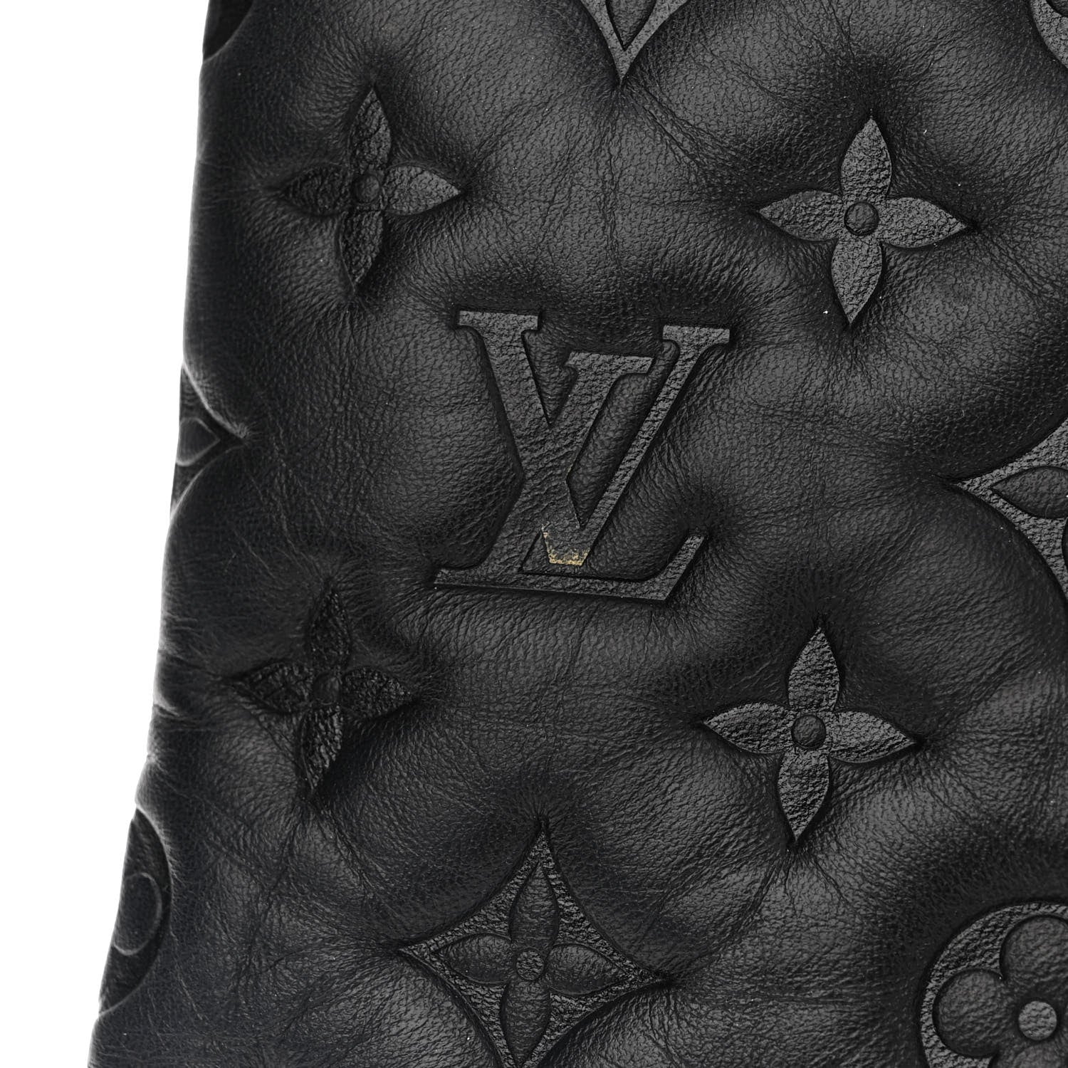Louis Vuitton Lambskin Embossed Monogram Coussin PM Black 13 of 15