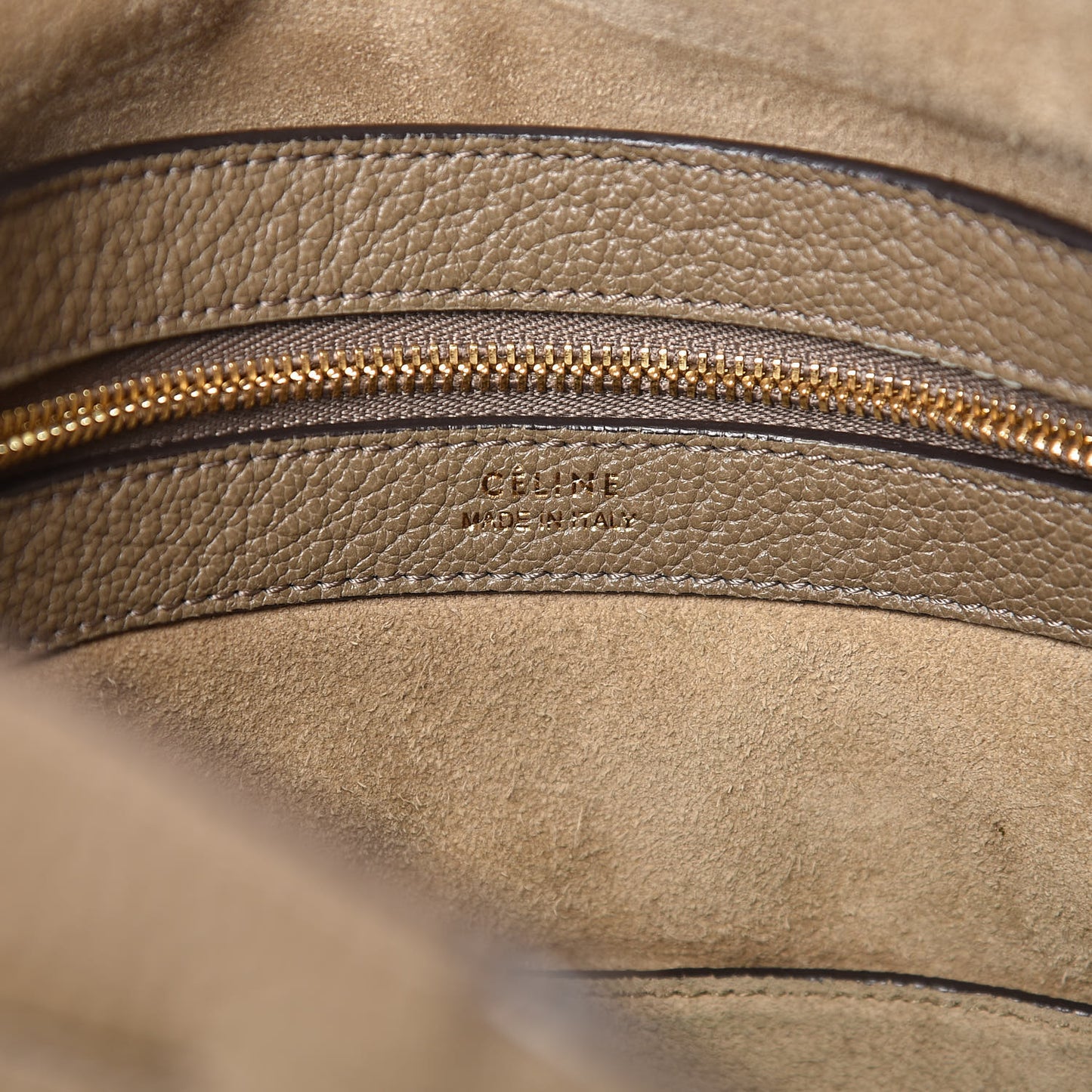 Shiny Grained Calfskin Small Belt Cabas Phantom Souris