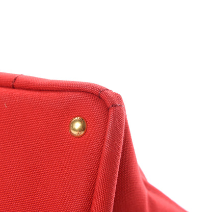 Prada Canapa Logo Shopping Tote Rosso 11 of 16