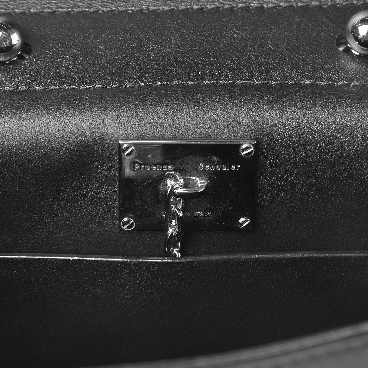 Proenza Schouler Calfskin Small Hava Top Handle Bag Black 7 of 13