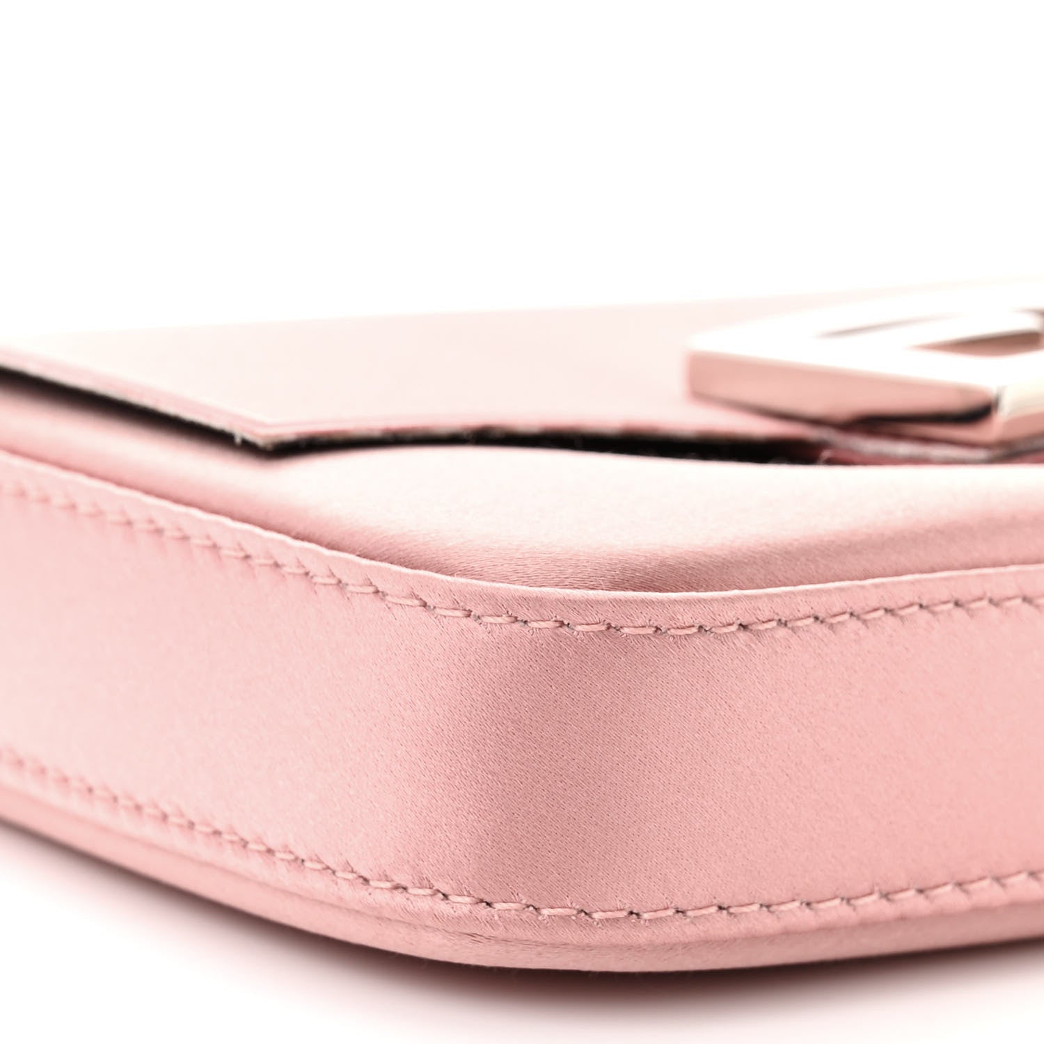 Fendi Silk Satin Phone Baguette Blush 9 of 11