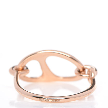 Hermes 18K Rose Gold Small Chaine d'Ancre Punk Ring 51 5.75 4 of 9