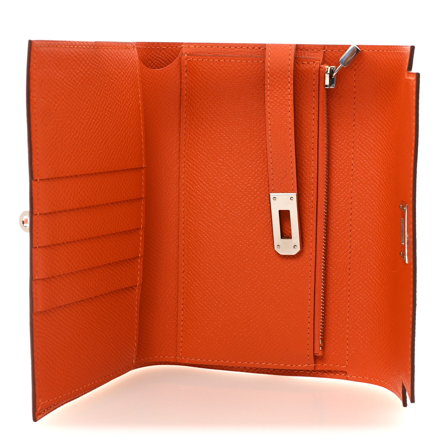 Hermes Epsom Medium Kelly Wallet Feu 5 of 6