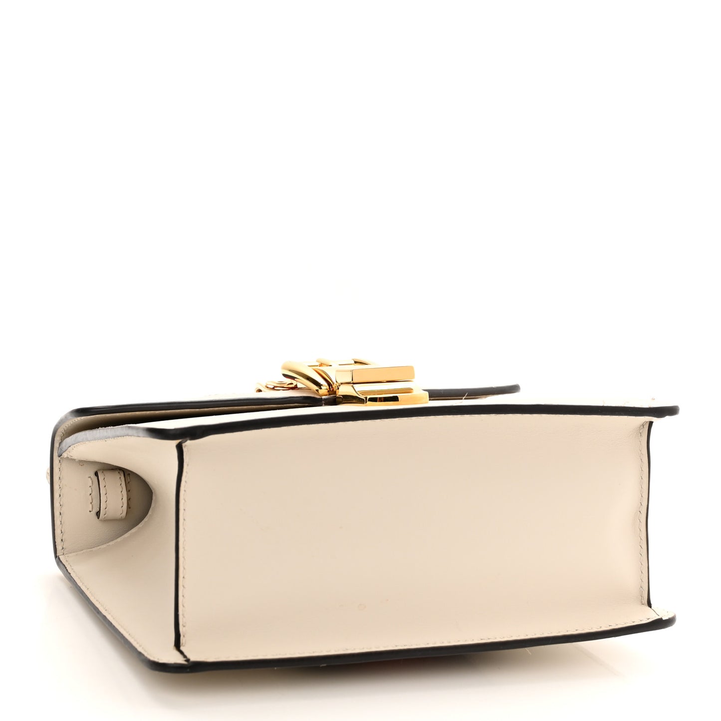 Calfskin Mini Sylvie Top Handle Bag White