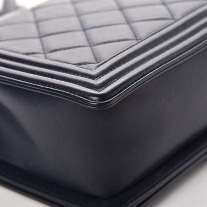 Chanel Lambskin Quilted New Medium Boy Flap Navy 23 of 26