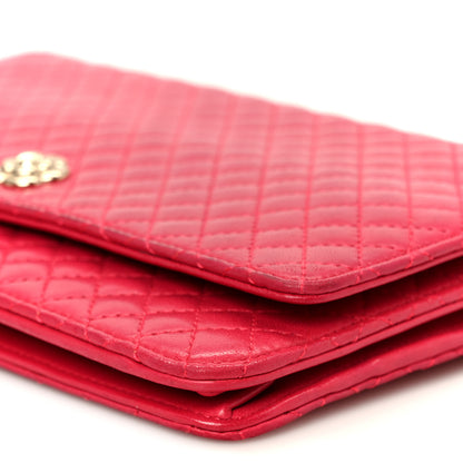 Chanel Lambskin Micro Quilted Wallet On Chain WOC Fuchsia 10 of 10